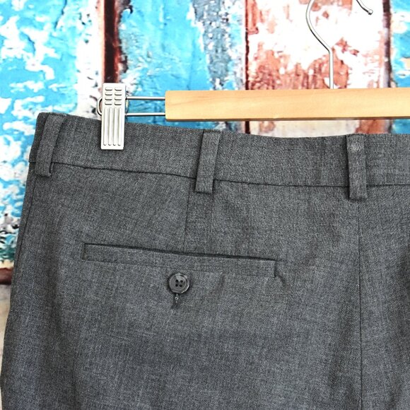 Men's George Premium Comfort Flat Front Suit Pants 34x32 Gray - Picture 7 of 10